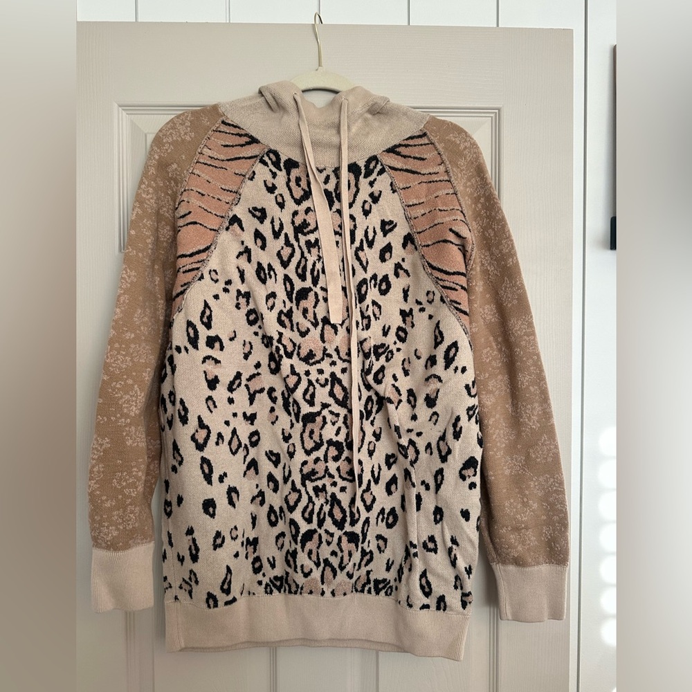 Free people leopard hoodie